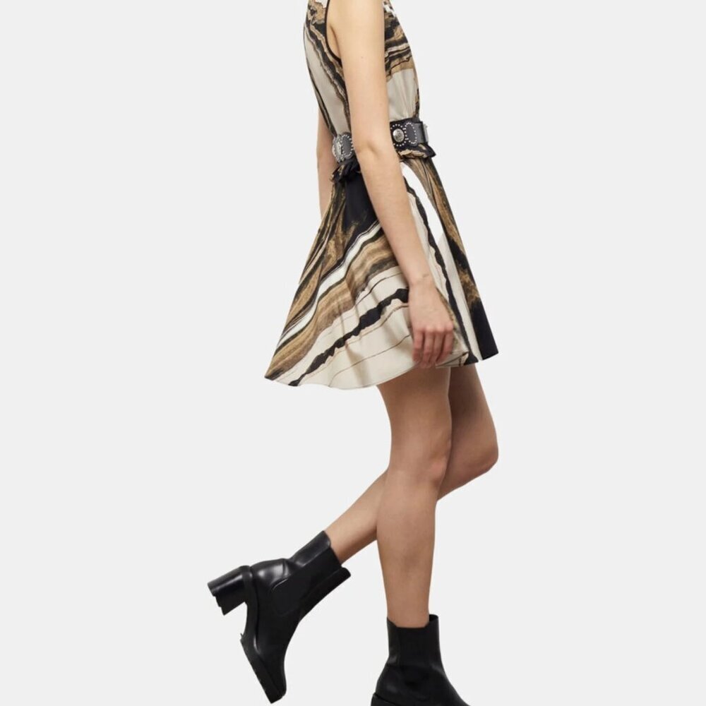 NWT | The Kooples | Silk | Marble Print | Mini Dress - Picture 5 of 12